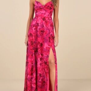 Floral Pink Maxi Dress